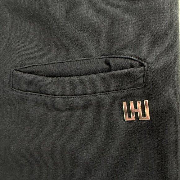 Les Hommes Urban Sweatpants Men Large L Pants Black Joggers Zip Pockets Fleece 1 - Picture 6 of 11